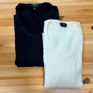 Pair of Cotton Cable Sweaters